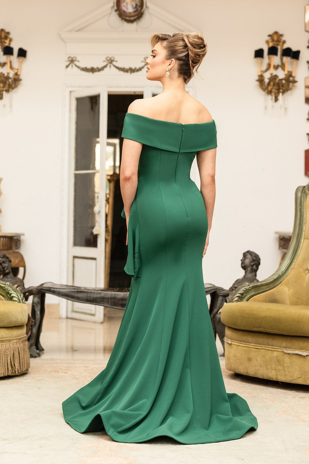 Terani Couture 1911M9339 Long Off Shoulder Prom Dress