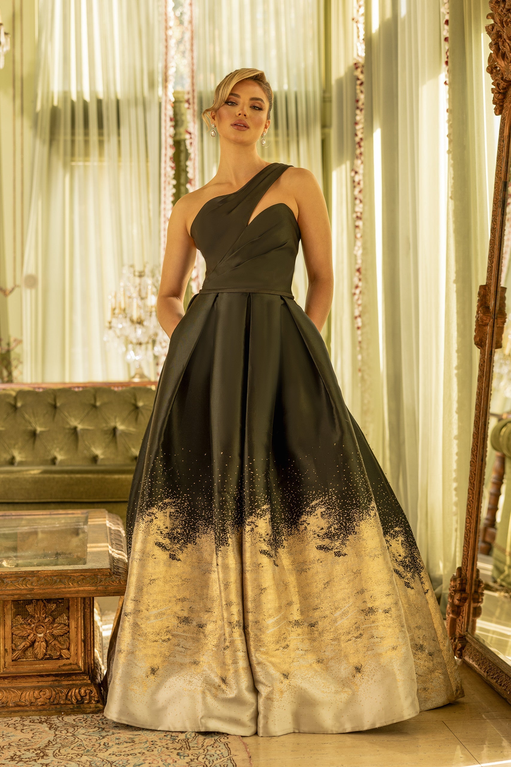 Terani Couture 1912E9180 One Shoulder Long Ball Gown
