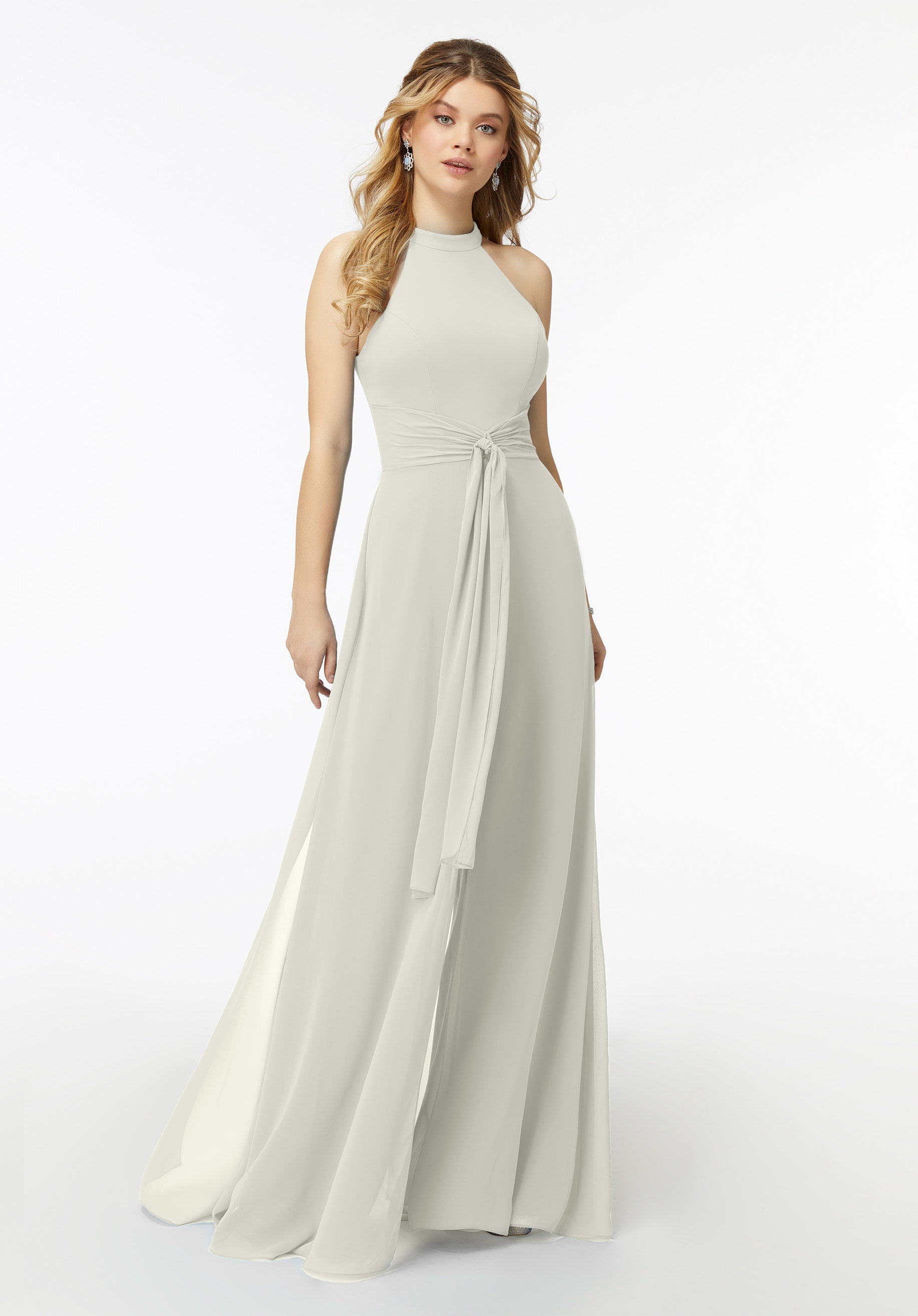 Long Bridal Wedding Jumpsuit MGNY Madeline Gardner New York 21723