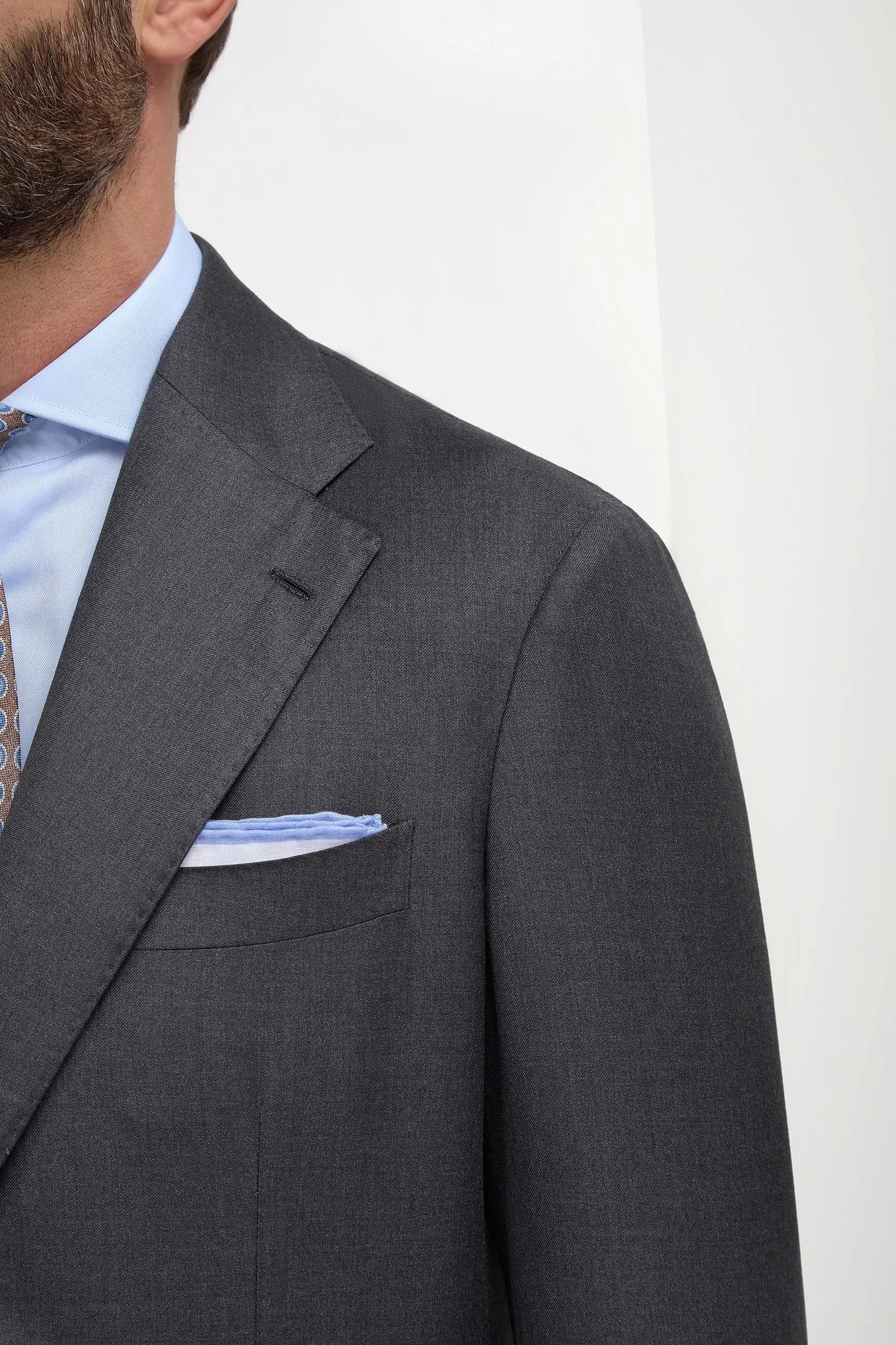 Grey full canvas suit - Made in Italy