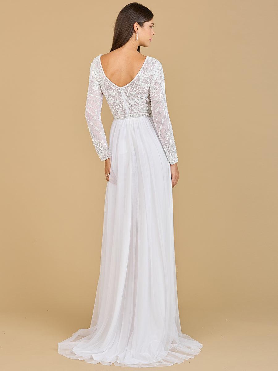 Lara Dresses 51067 Long Sleeve Flowy Bridal Dress