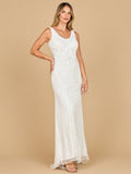 Lara Dresses 51200 Beaded Long Formal Fitted Wedding Dress