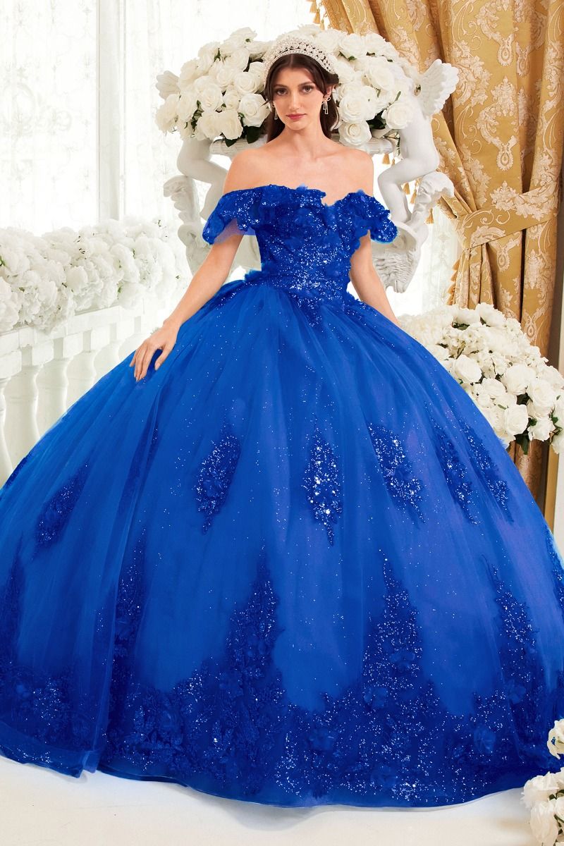 Long Ball Gown Quinceañera Dress by LaDivine 15701