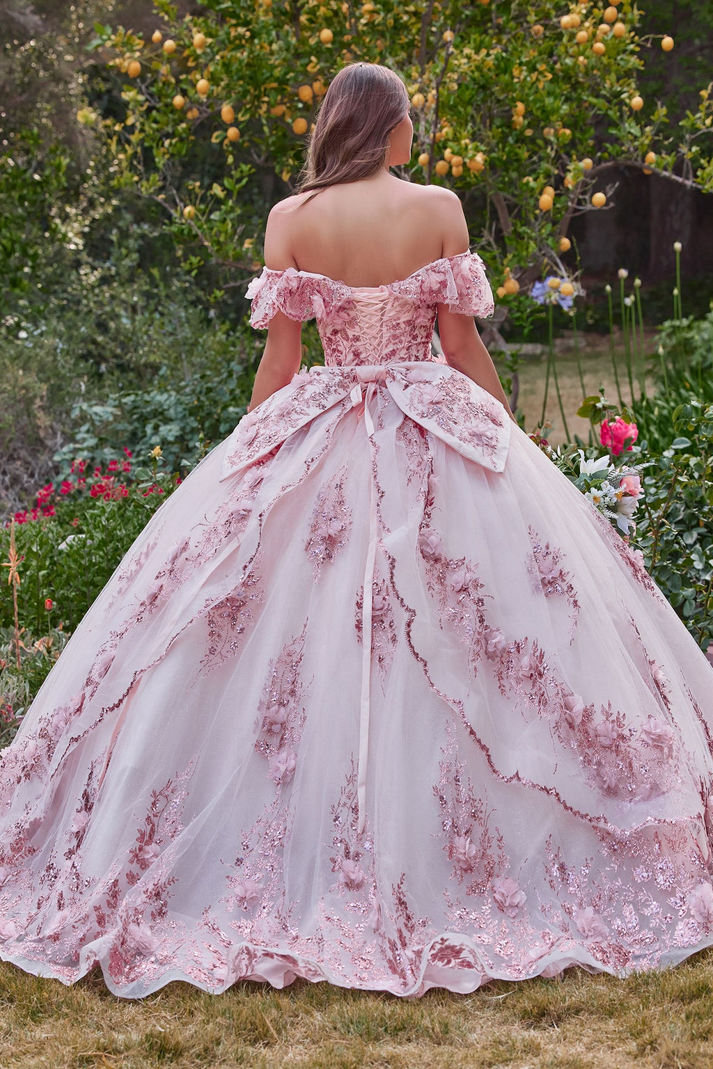 Long Ball Gown Quinceañera Dress by LaDivine 15701