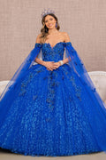 Long Ball Gown Glitter Quinceanera Dress