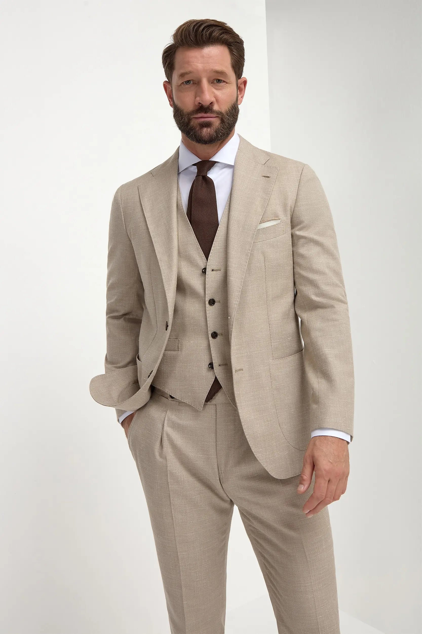 Beige Suit - Made in Italy