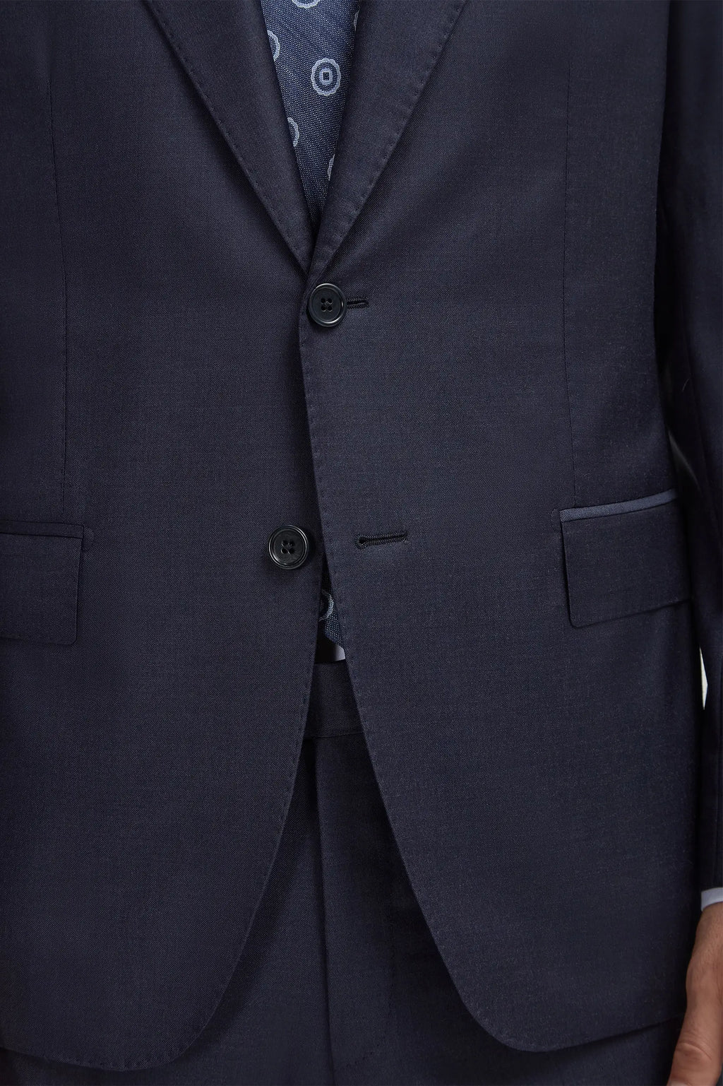 Blue Avio Full Canvas Suit - Made in Italy