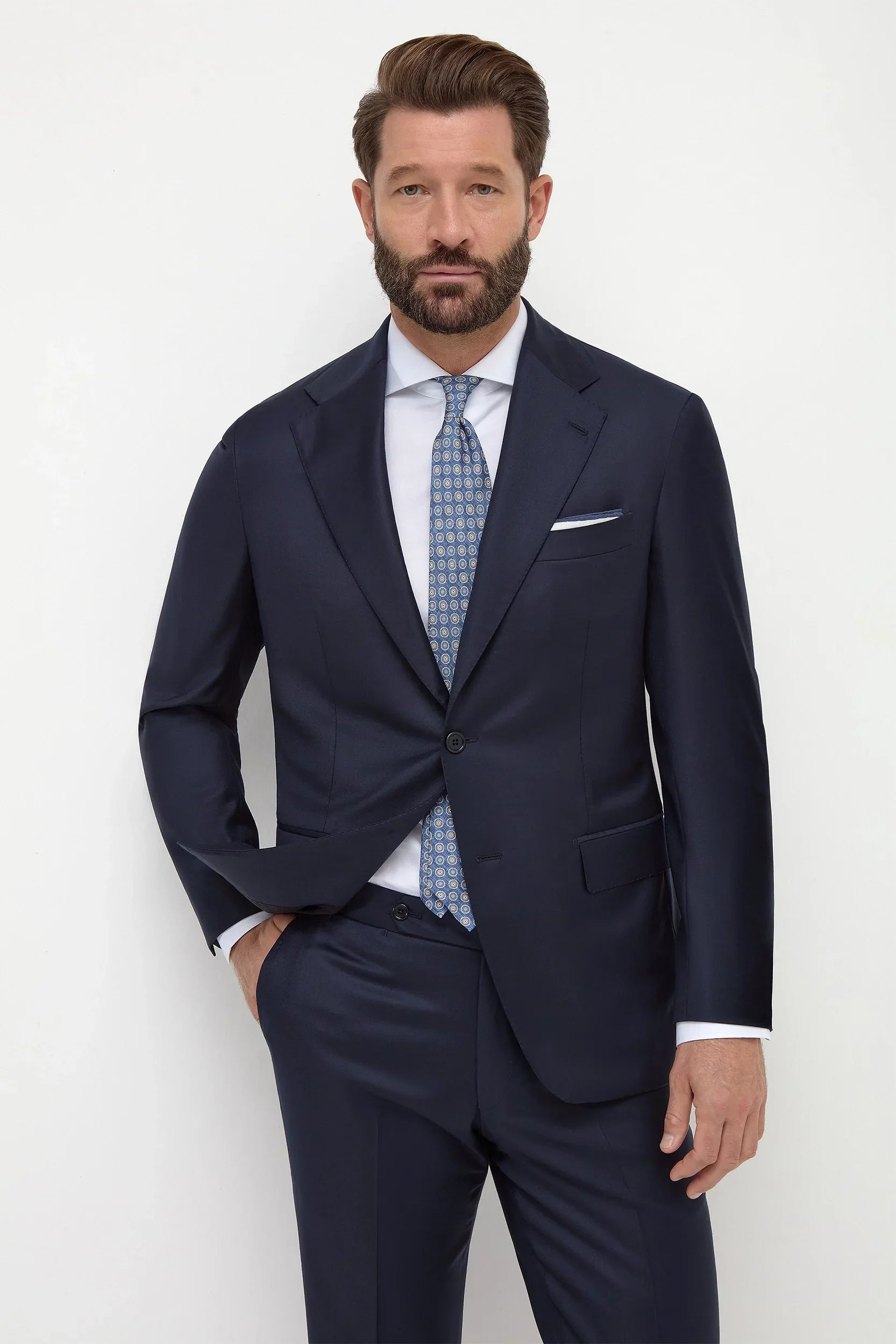 Blue Full Canvas Suit - Made in Italy