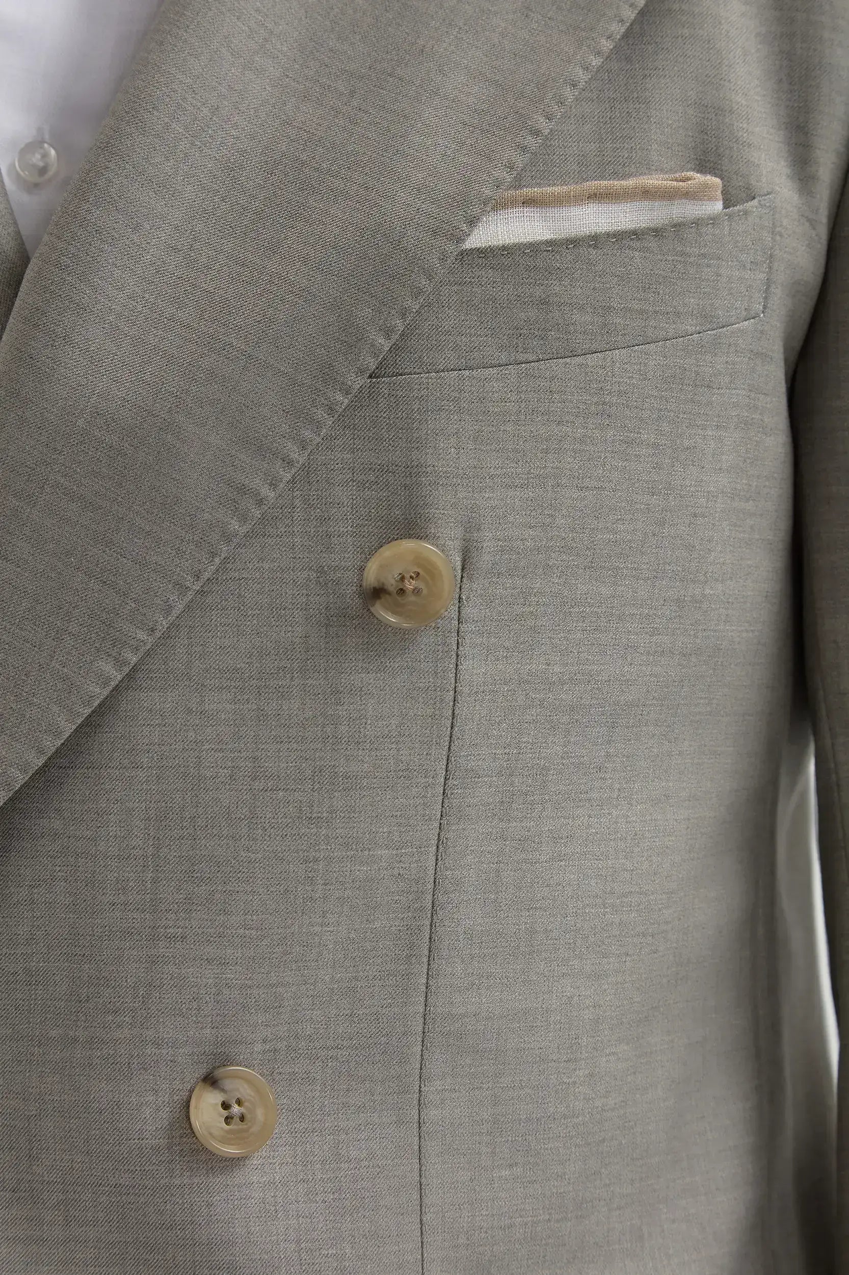 Green double breasted Super 150's suit - Made in Italy