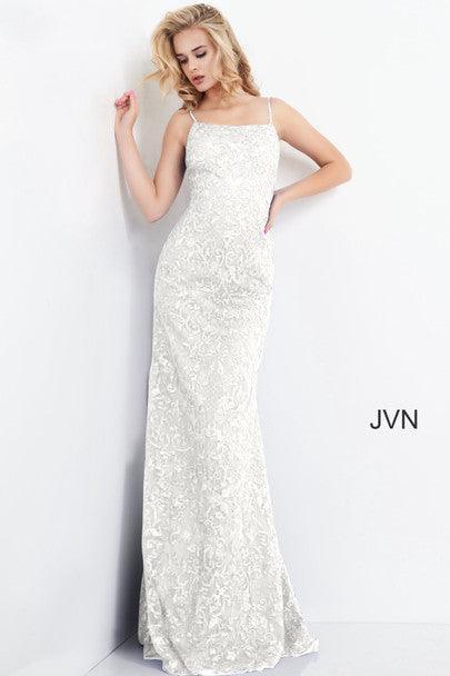Jovani 04579 Long Spaghetti Strap Prom Dress