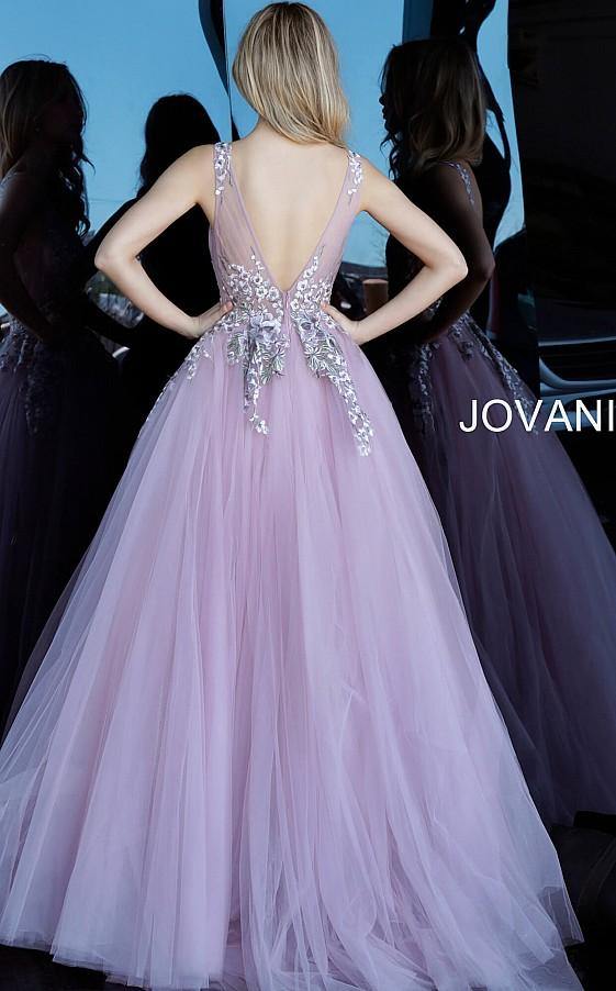 Jovani 67459 Prom Long Floral Embroidered Ballgown
