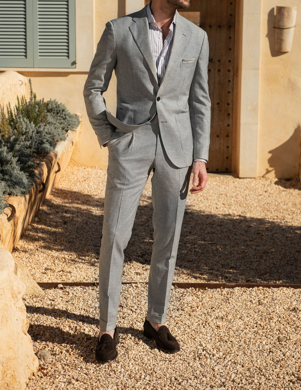 Light grey wool suit - Made in Italy