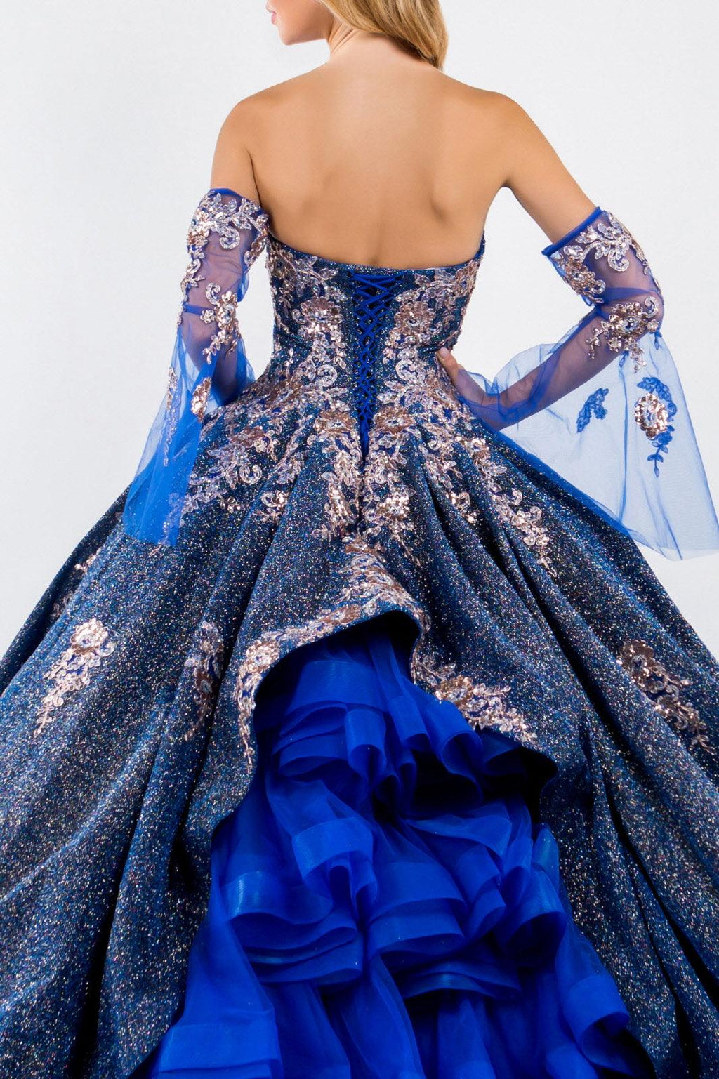 Long Ball Gown Strapless Quinceanera Dress
