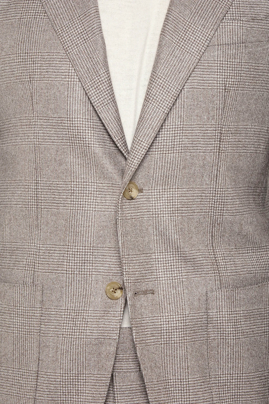 Taupe Prince of Wales suit - Made in Italy