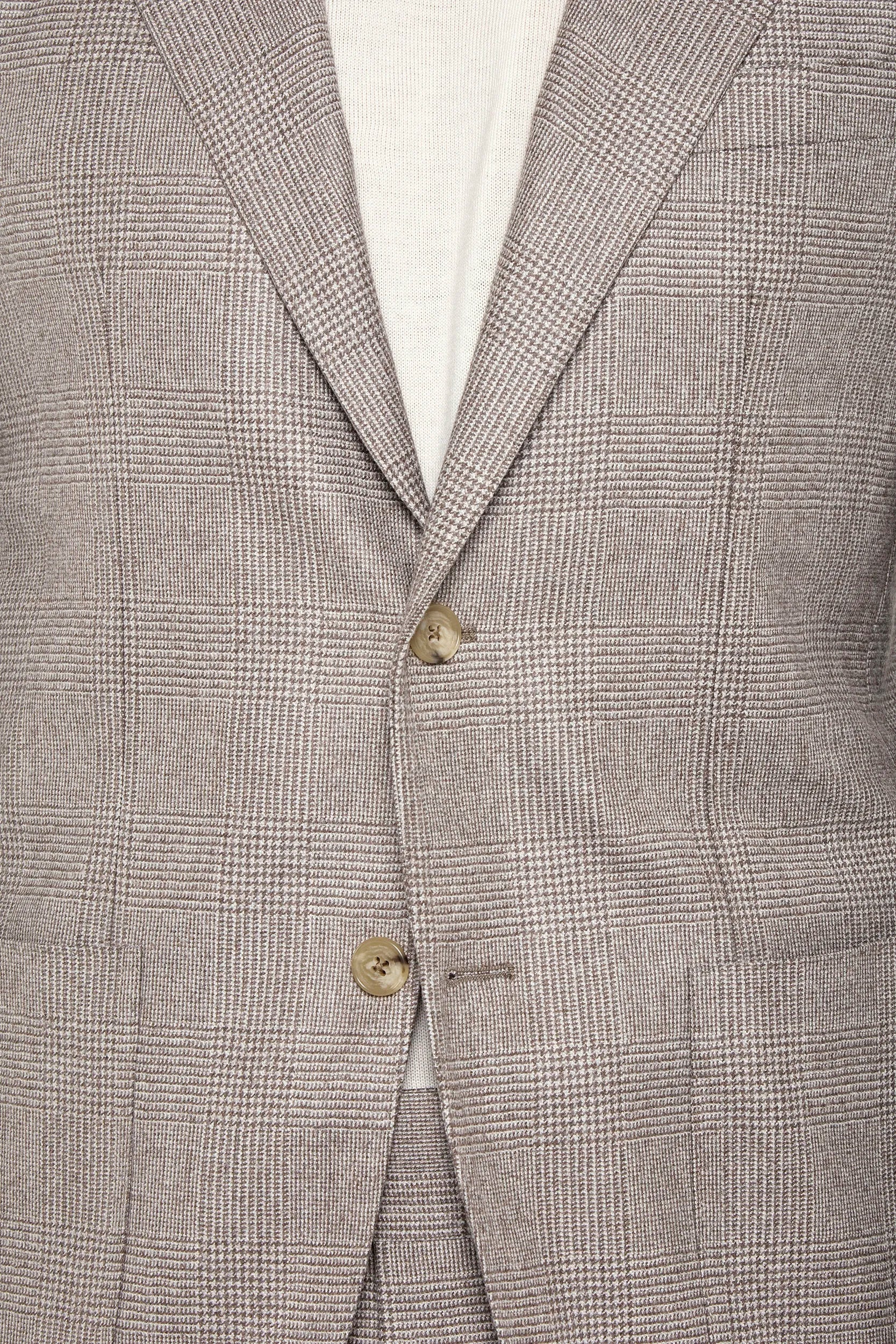 Taupe Prince of Wales suit - Made in Italy