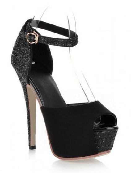 Wedding Glitter High Heels Platform Bridal Shoes