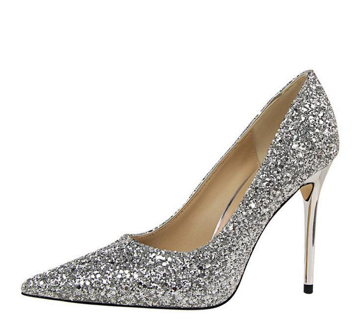 Wedding High Heels Poited Toe Bridal Shoes